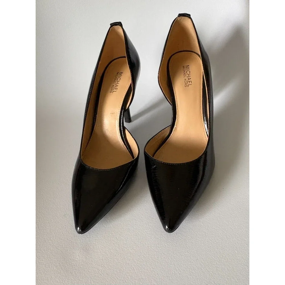 Michael Kors Black Patent Leather Pointed Toe Stiletto Pump Heels Women’s US 6